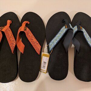 NEW Teva Mush II Women's Size 11 Sandals Flip Flops Lot of 2 Pairs